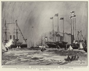 La partenza del re da Cowes, il Royal Yacht parte per Portsmouth